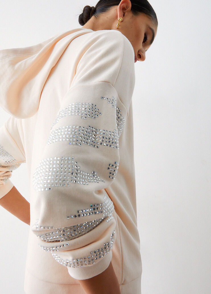 Толстовка на молнии с капюшоном шампань Liu Jo - medium