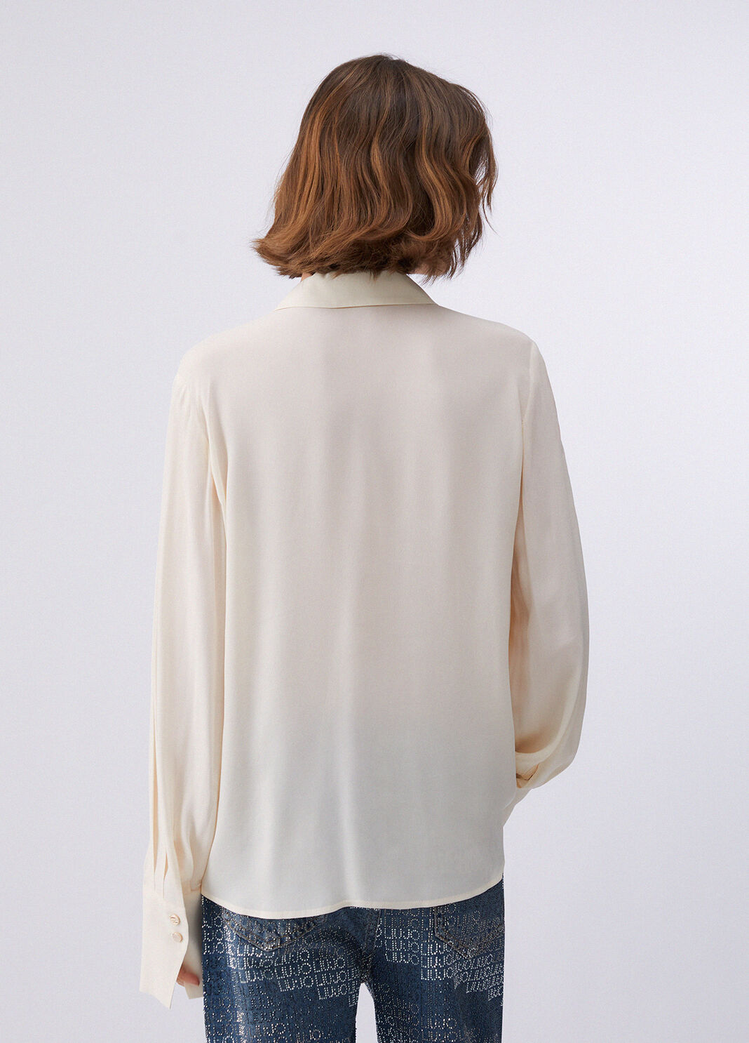 Camicia con bottoni logati bianco Liu Jo - large image number 1