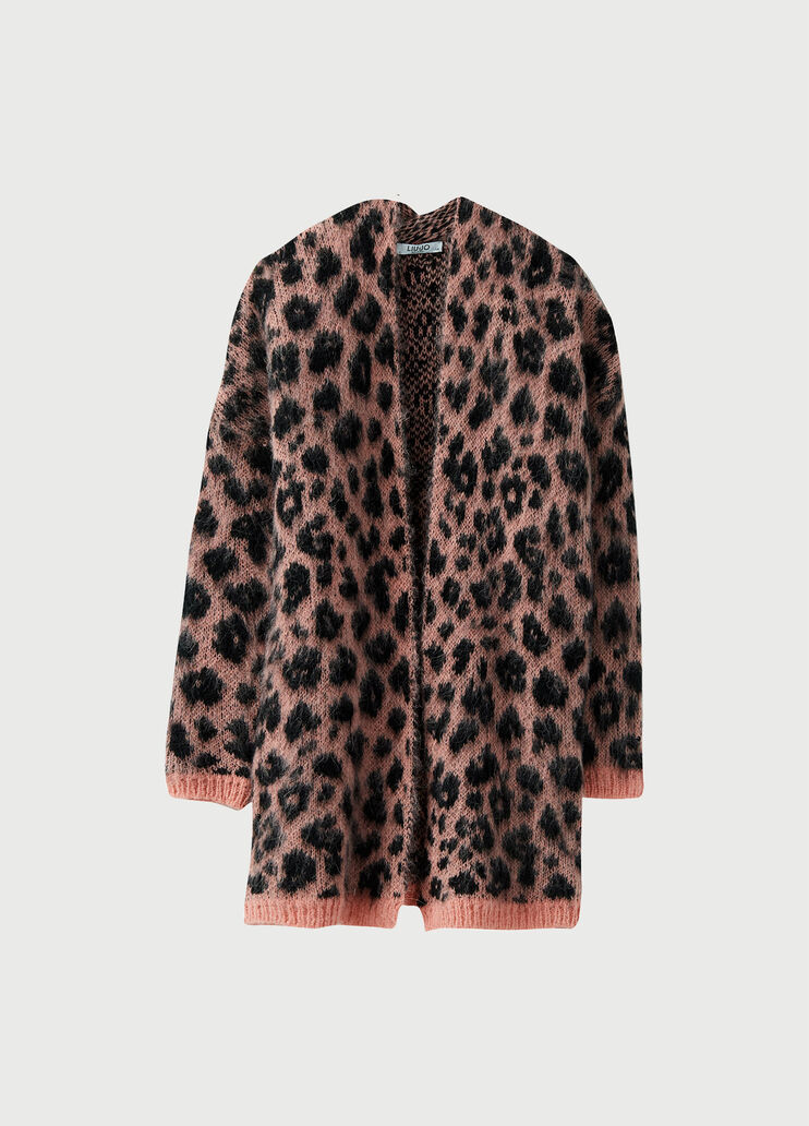 Full-length cardigan Dark pink/[black] Liu Jo - large image number 0