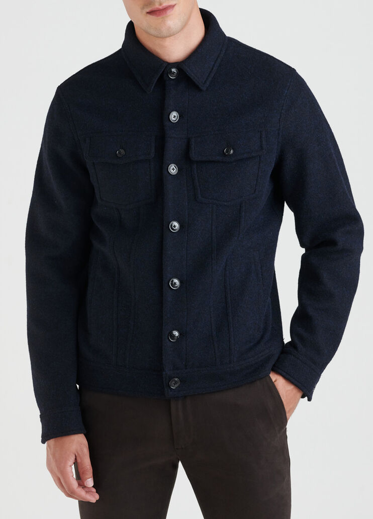 Boiled wool jacket Blu scuro Liu Jo - large image number 0