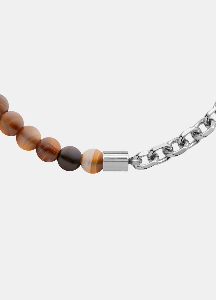 Steel bracelet with beads brown Liu Jo - medium