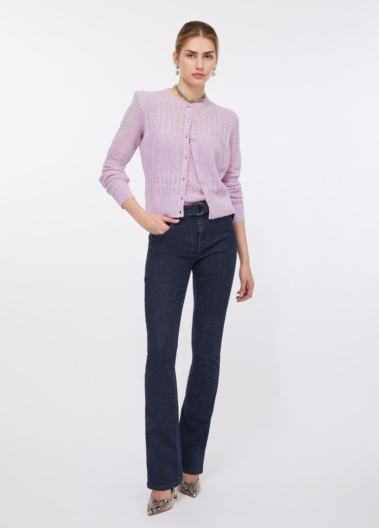 Wool and alpaca cardigan lilac Liu Jo - large image number 5