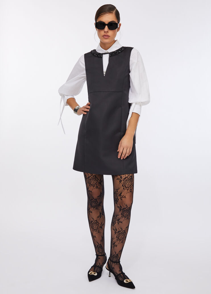 Abito corto in taffetà nero Liu Jo - medium Abito corto in taffetà nero Liu Jo - medium