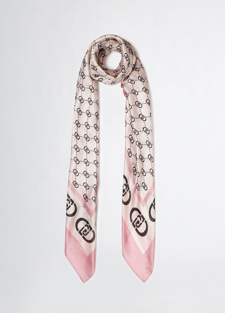 Pink scarf with logo pink Liu Jo - medium Pink scarf with logo pink Liu Jo - medium