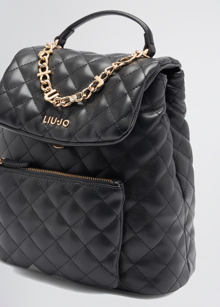 Quilted black backpack black Liu Jo - large image number 4 Quilted black backpack black Liu Jo - large image number 4