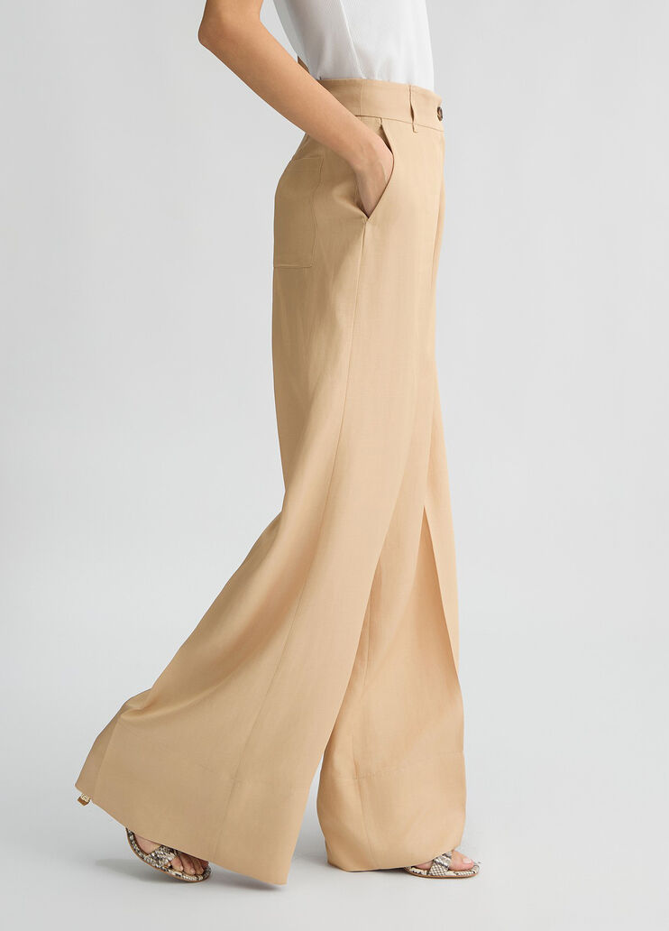 Beige wide-leg trousers light beige Liu Jo - large image number 3 Beige wide-leg trousers light beige Liu Jo - large image number 3