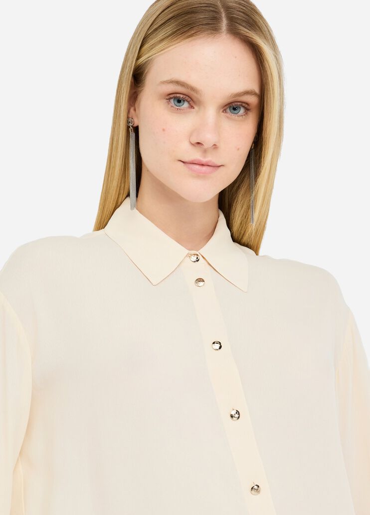 Crêpe de chine shirt ivory Liu Jo - large image number 3 Crêpe de chine shirt ivory Liu Jo - large image number 3