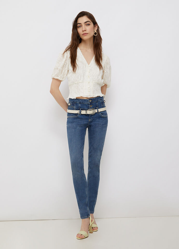 Top mit Puffärmeln Wollweiß Liu Jo - large image number 3 Top mit Puffärmeln Wollweiß Liu Jo - large image number 3