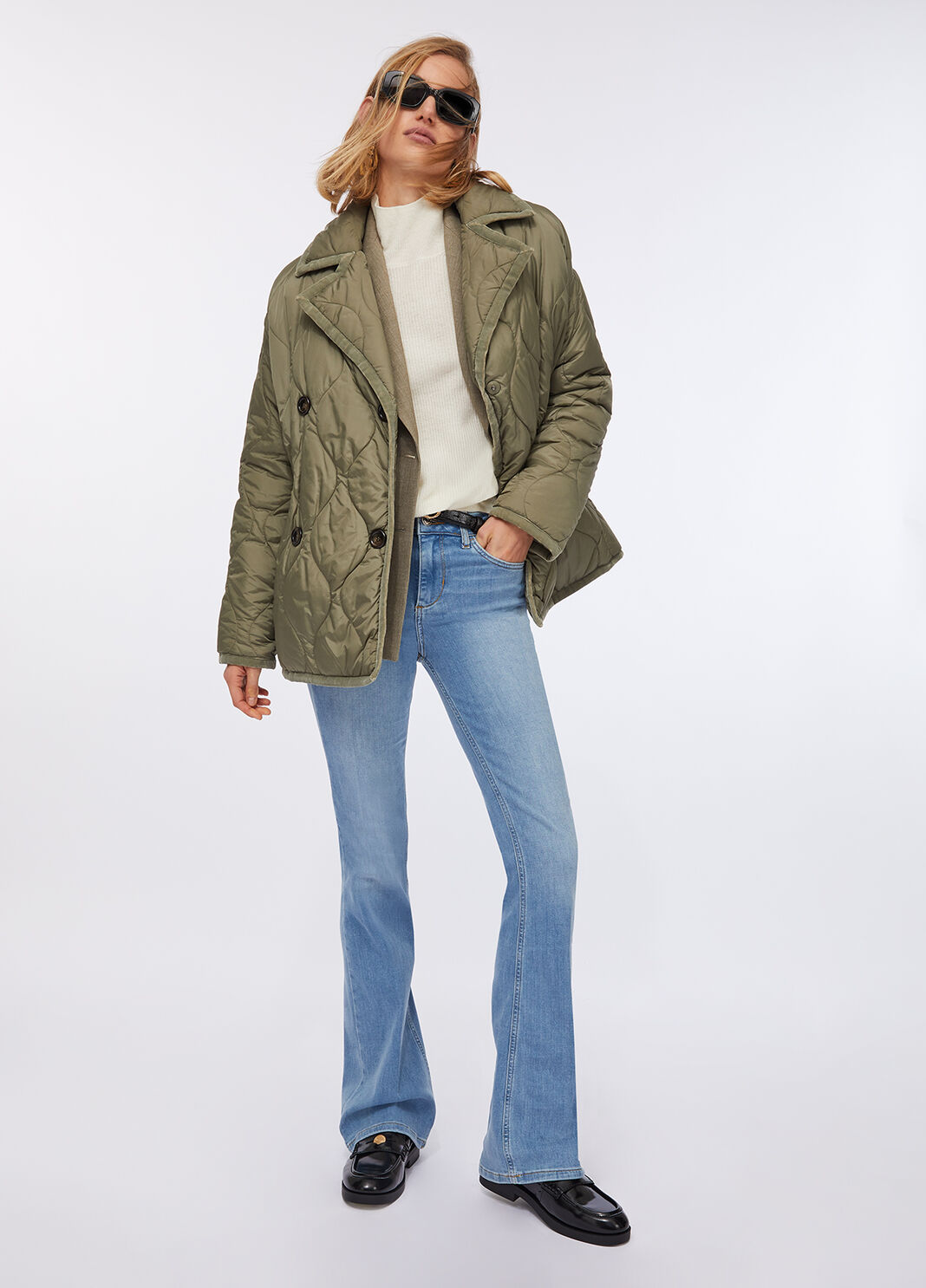 Caban en nylon matelass&eacute; asperge Liu Jo - large image number 5