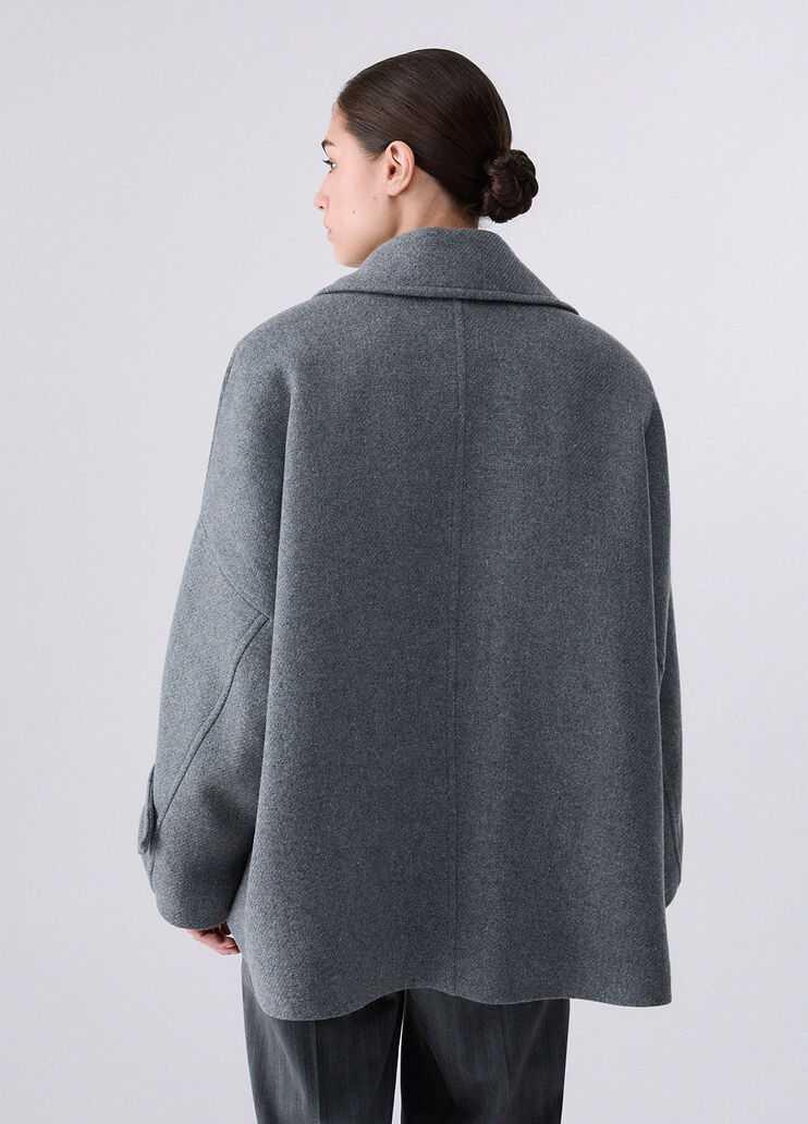 Oversized wool coat grey m&eacute;lange Liu Jo - medium