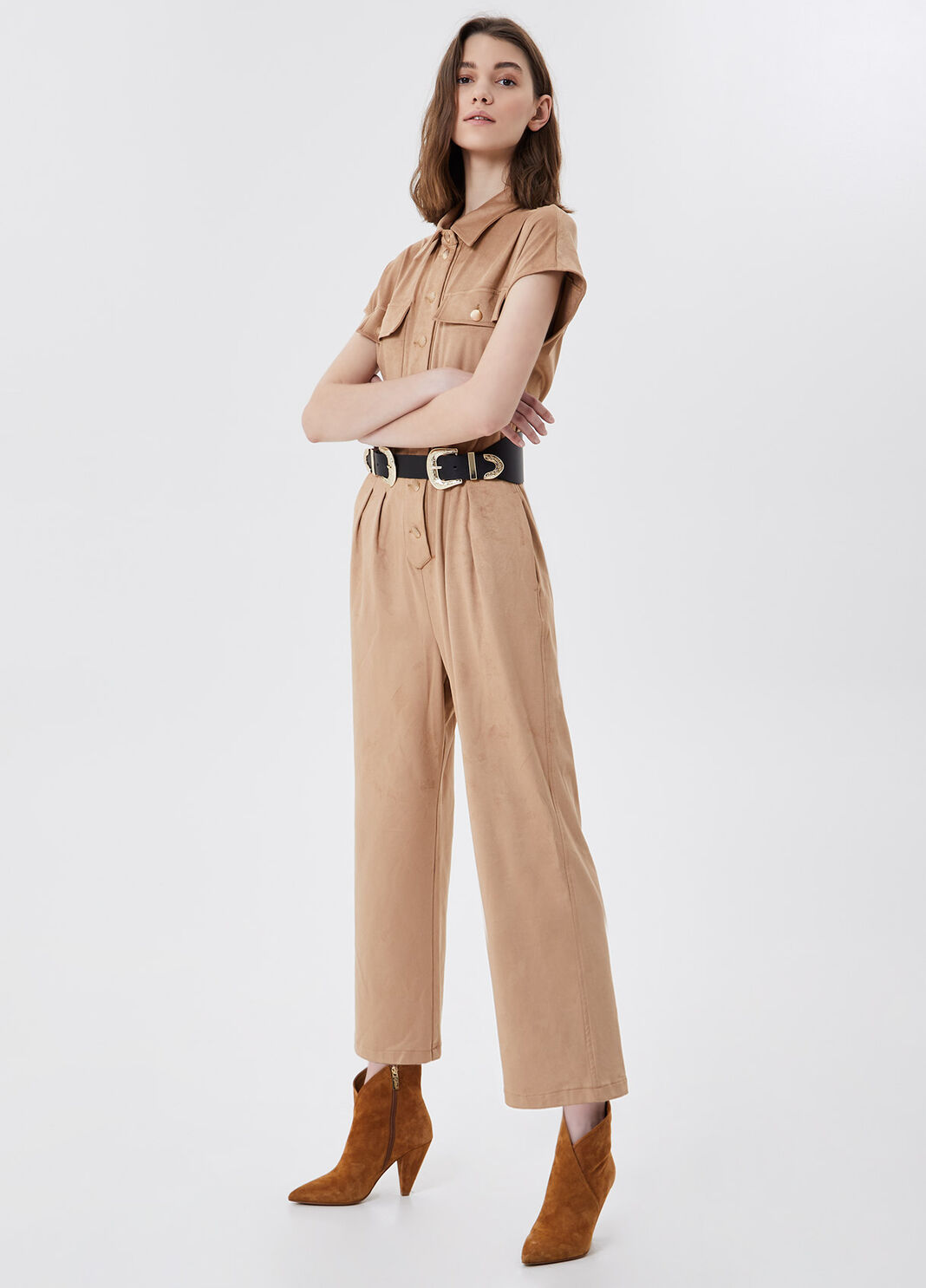 Langer Jumpsuit mit G&uuml;rtel Keks Liu Jo - large image number 3