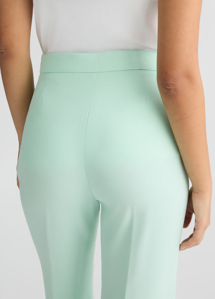 Mint green trousers with slit mint Liu Jo - large image number 4 Mint green trousers with slit mint Liu Jo - large image number 4