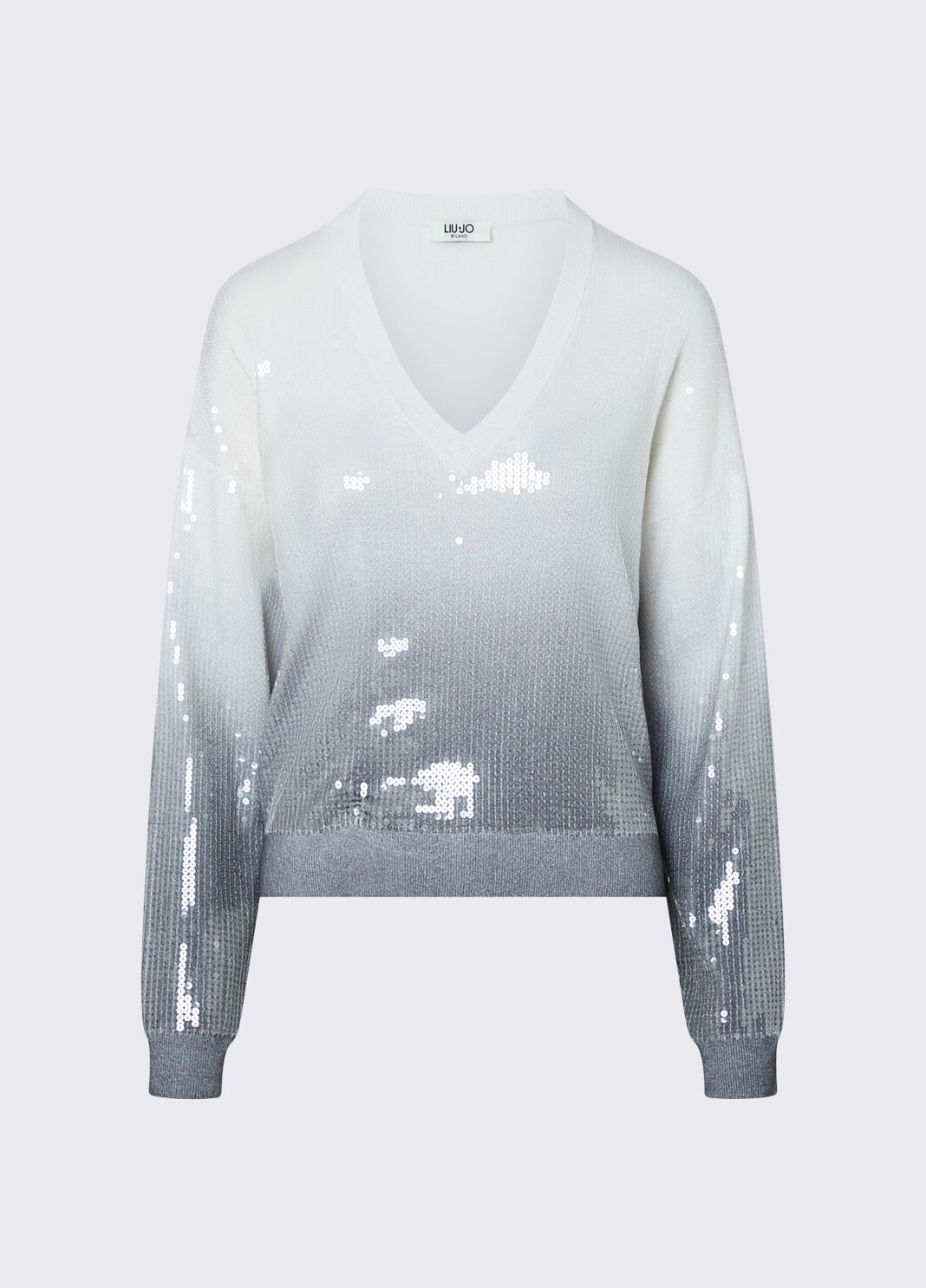 D&eacute;grad&eacute;-Pullover mit Pailletten Grau Liu Jo - large image number 6