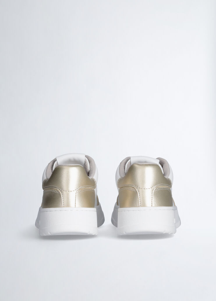 Sneakers in leather white/gold Liu Jo - large image number 5 Sneakers in leather white/gold Liu Jo - large image number 5