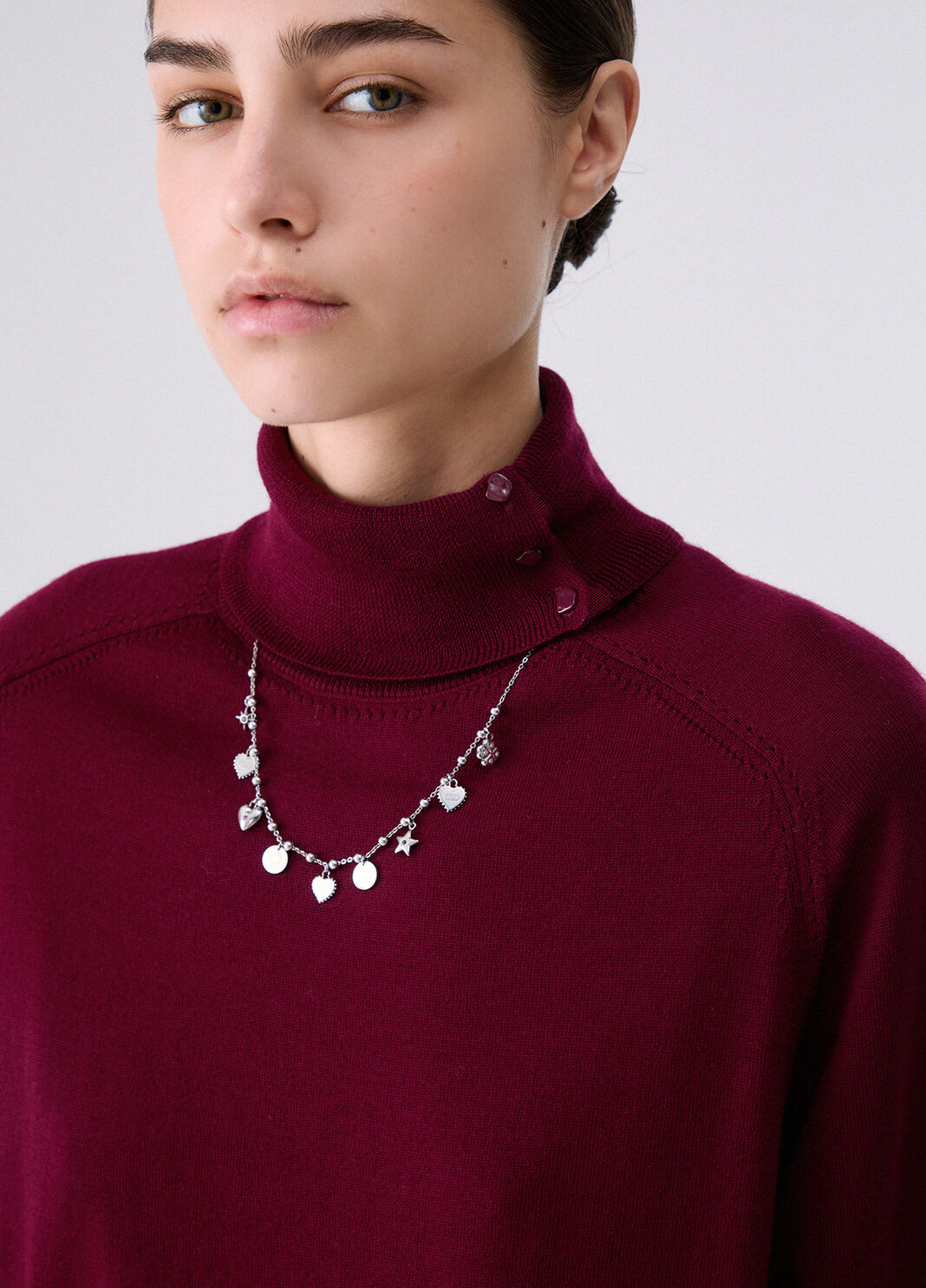 Wool Turtleneck with Bracelet red Liu Jo - large image number 4