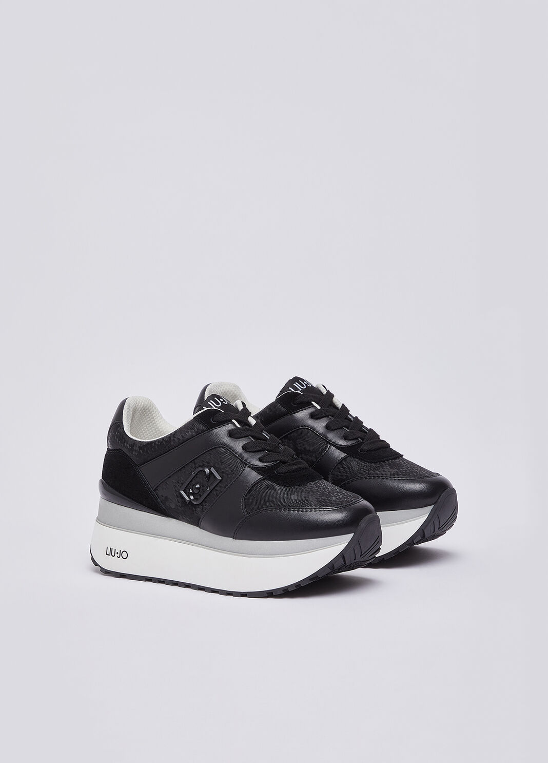 Sneakers super platform python-effect black Liu Jo - large image number 1