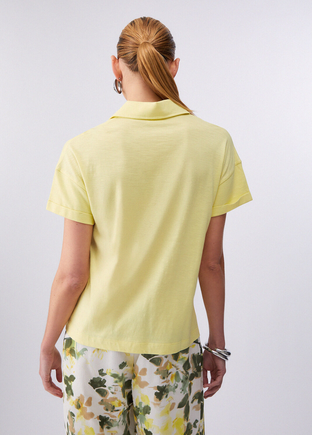 Poloshirt mit Strass Gelb Liu Jo - large image number 1