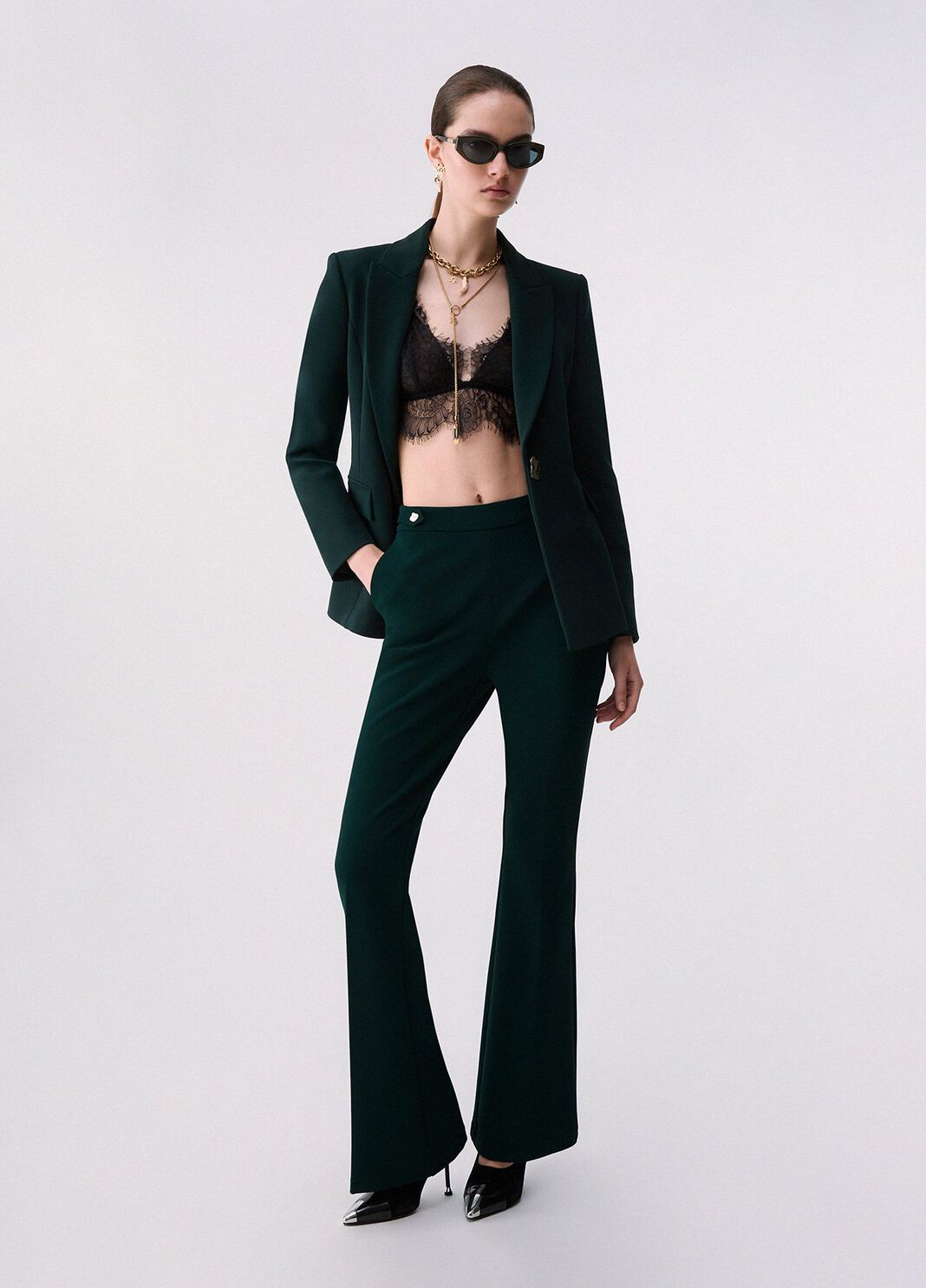 Blazer with detail zip black Liu Jo - large image number 5