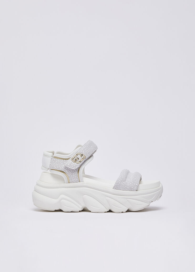 Chunky suede sandals white Liu Jo - medium