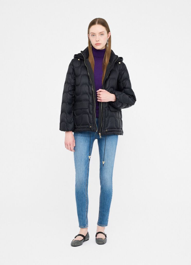 Quilted nylon short coat black Liu Jo - large image number 5