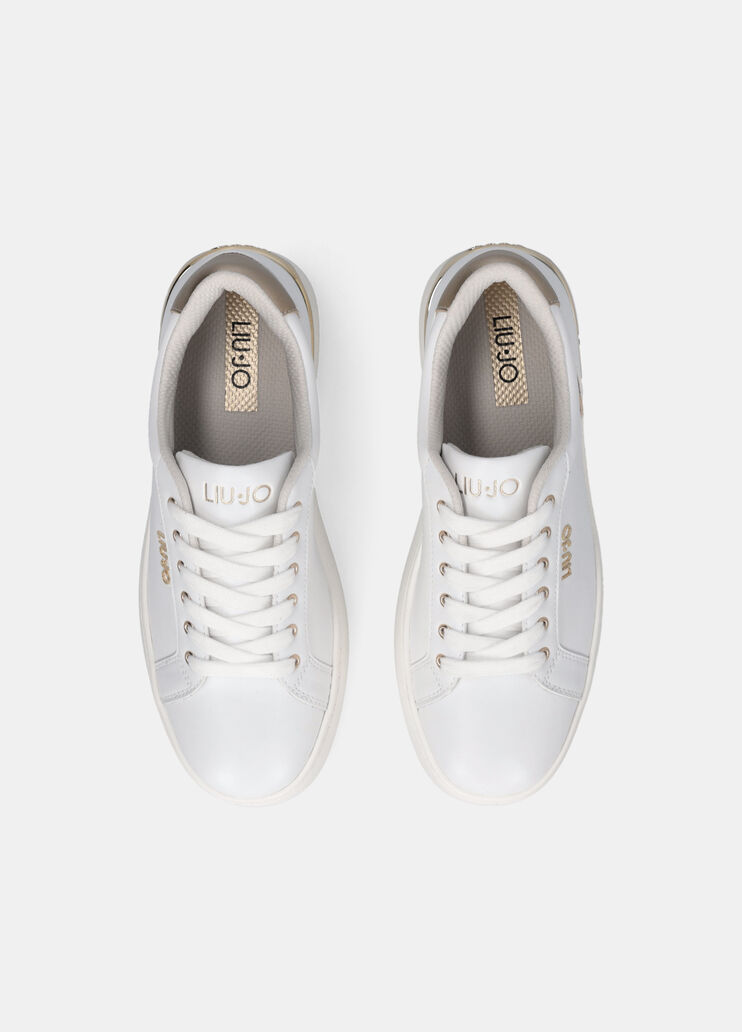 Plateau-Sneaker aus Leder Weiß Liu Jo - large image number 4
