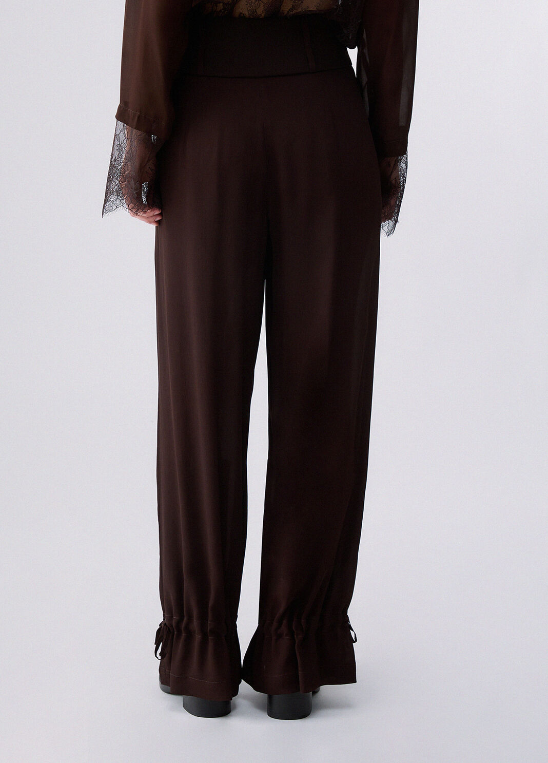Pantaloni ampi con coulisse moka Liu Jo - large image number 1