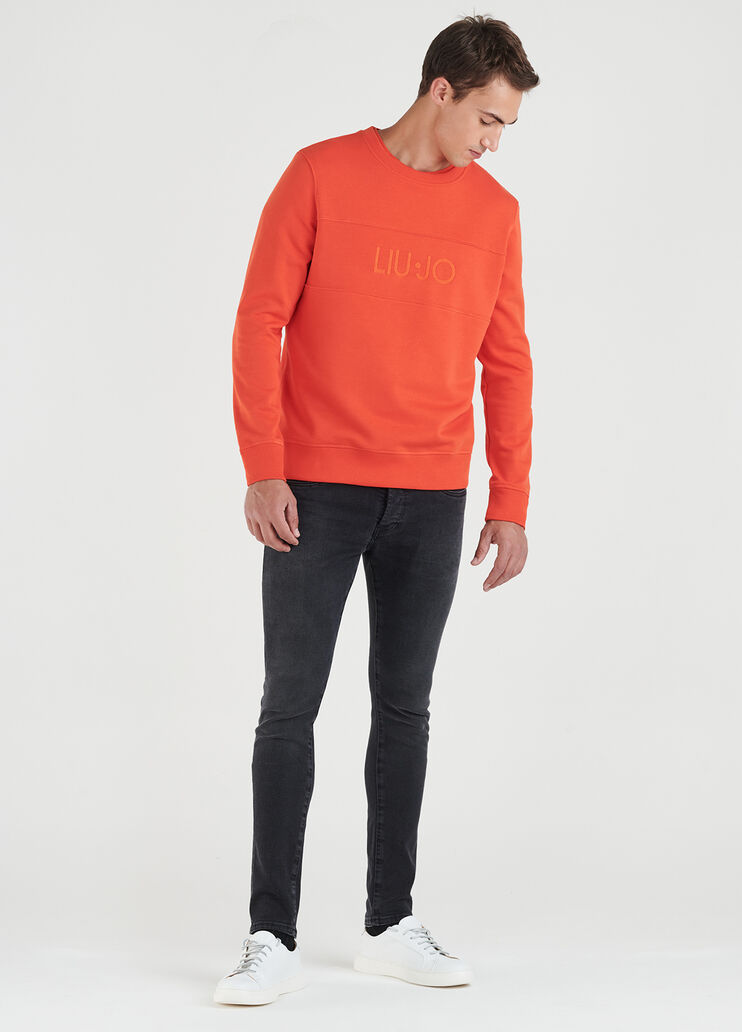 Sweatshirt with logo Orange Liu Jo - large image number 3 Sweatshirt with logo Orange Liu Jo - large image number 3