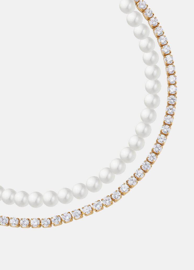 Bracelet with beads and diamantés gold Liu Jo - large image number 2