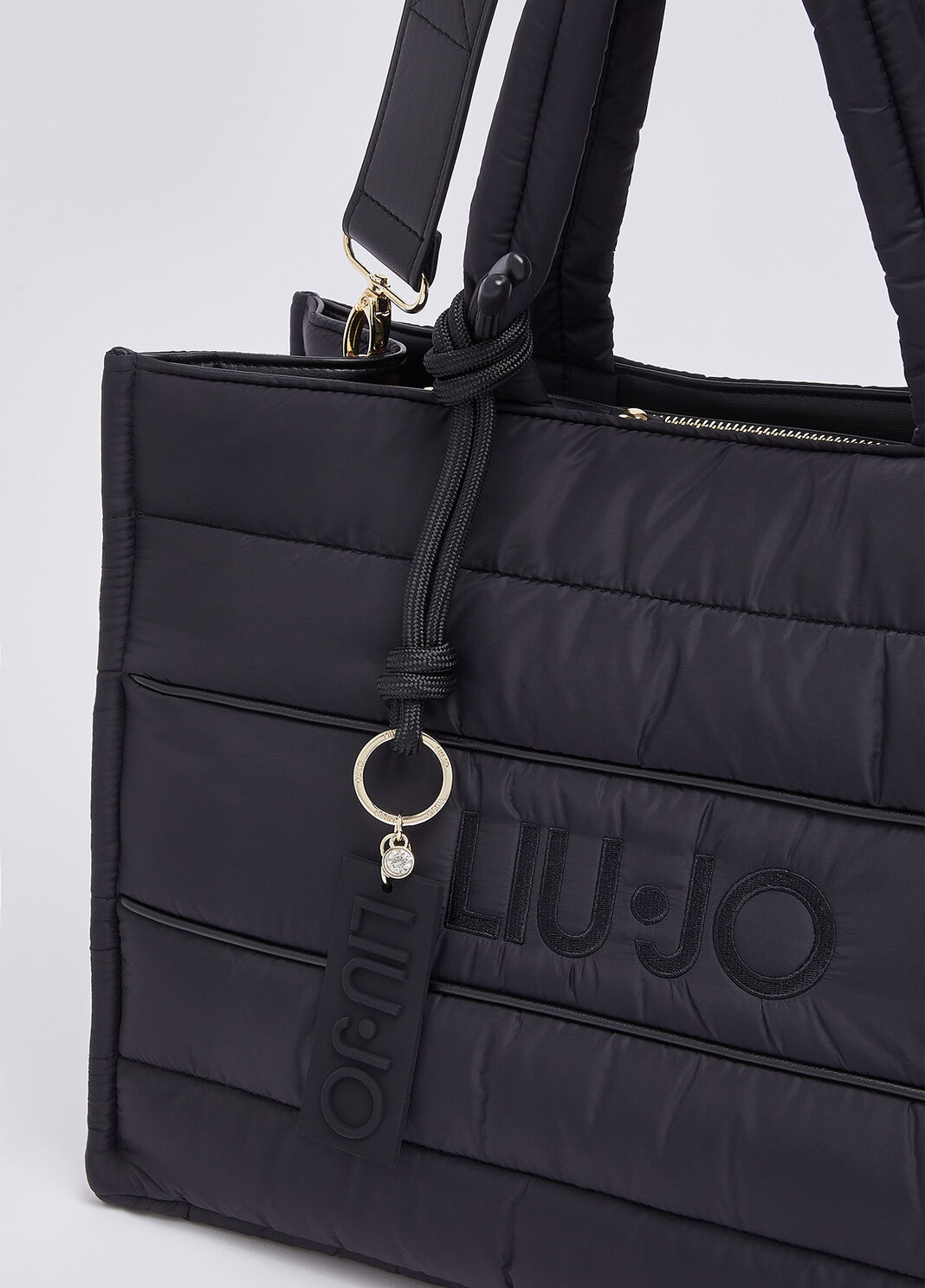 Bag tote large in nylon padded black Liu Jo - large image number 4