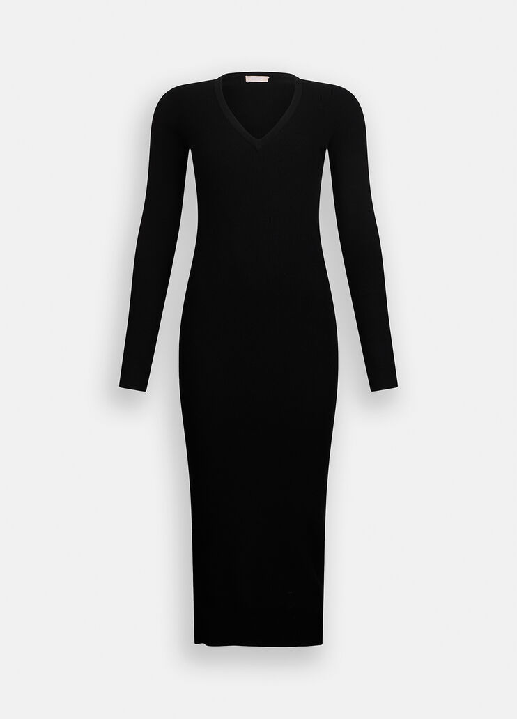 Robe en maille ornée de pierres noir Liu Jo - large image number 6