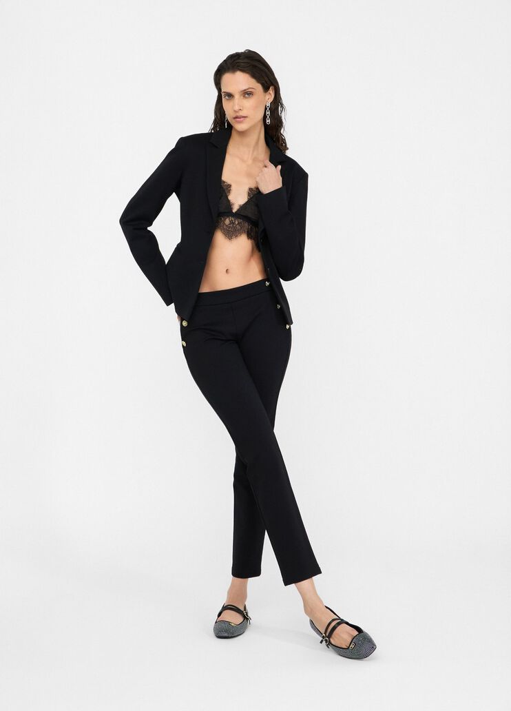 Jacket with branded belt black Liu Jo - medium Jacket with branded belt black Liu Jo - medium