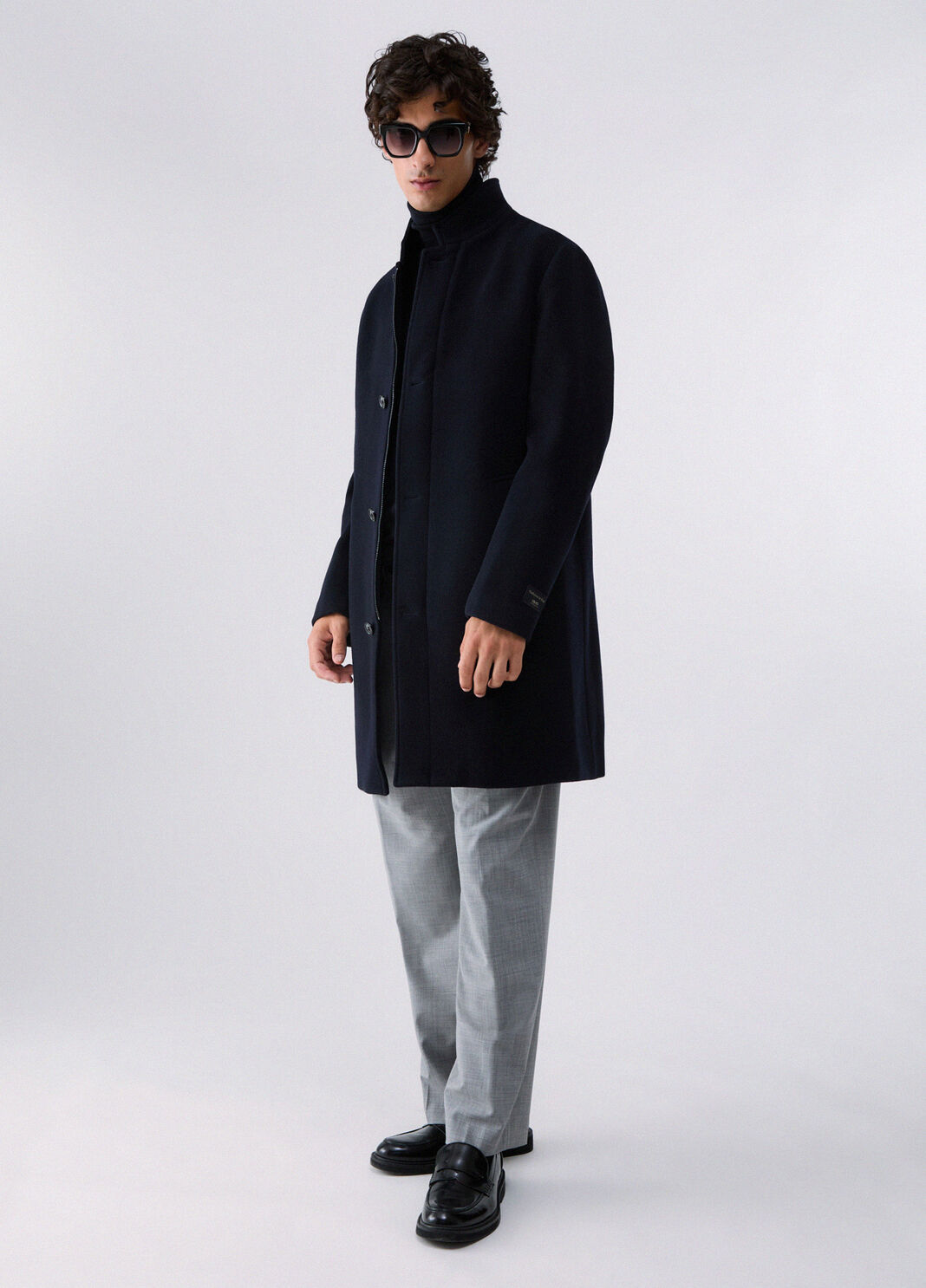 Wool and Cashmere Coat dark blue Liu Jo - large image number 5