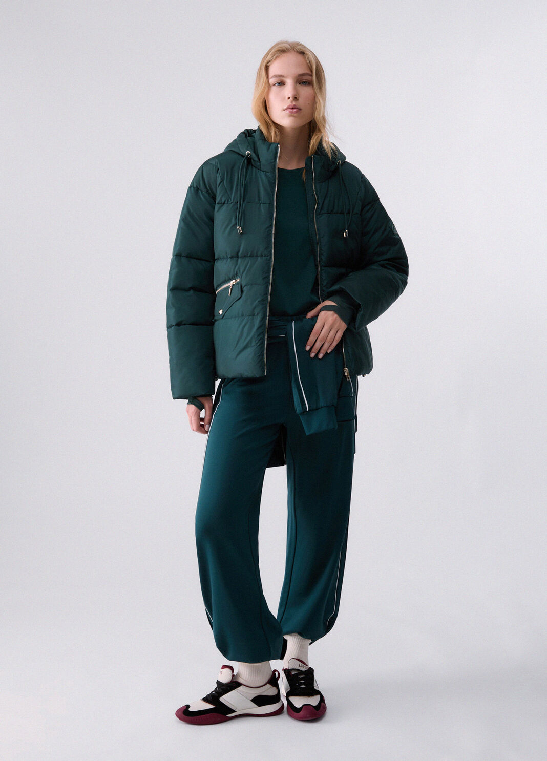Padded jacket with hood green Liu Jo - large image number 5