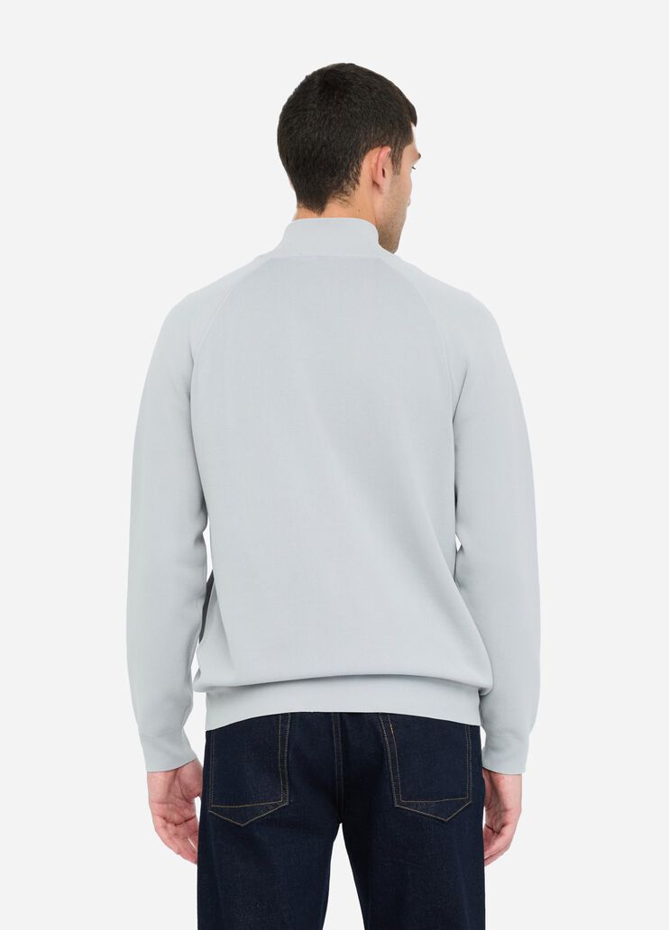 Cotton cardigan with zip light grey Liu Jo - large image number 1 Cotton cardigan with zip light grey Liu Jo - large image number 1