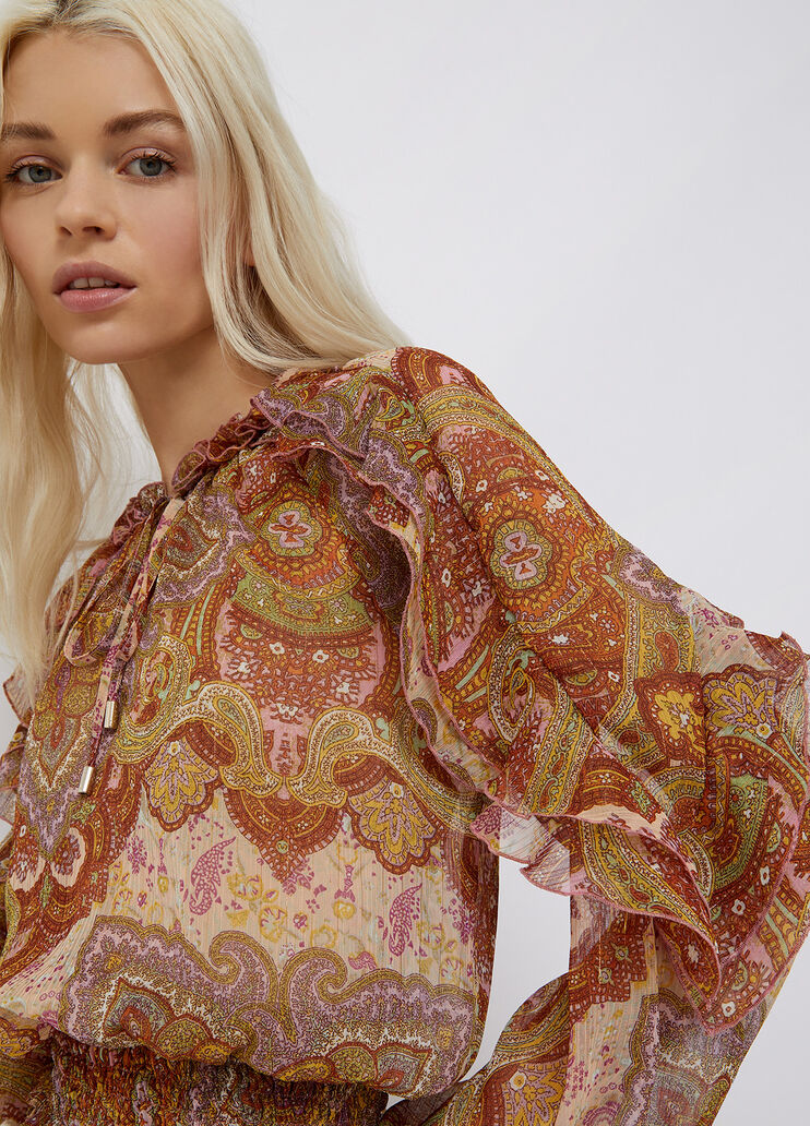Cropped blouse with print pasley Liu Jo - large image number 2 Cropped blouse with print pasley Liu Jo - large image number 2