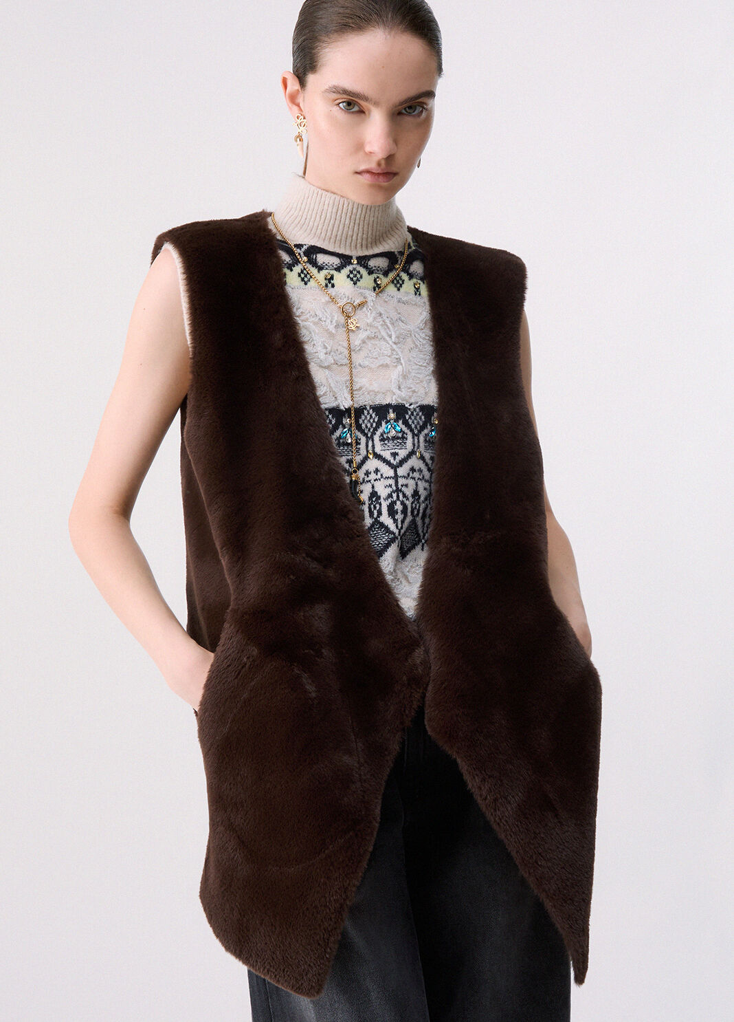 Parka with removable faux fur green Liu Jo - large image number 4