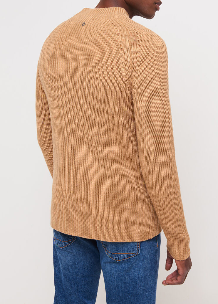 Ribbed mock turtleneck camel Liu Jo - large image number 1