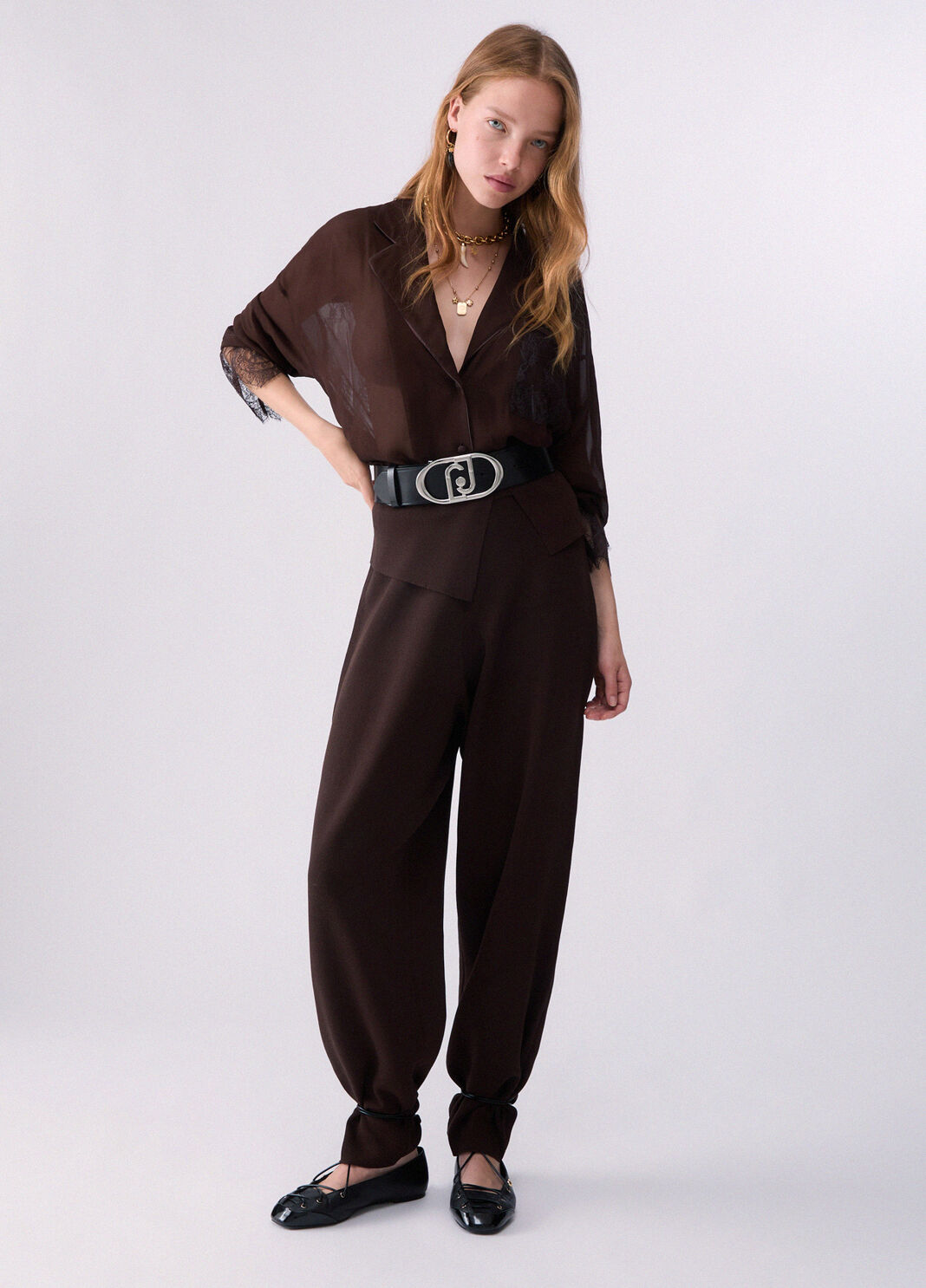 Knit Trousers mocha Liu Jo - large image number 5