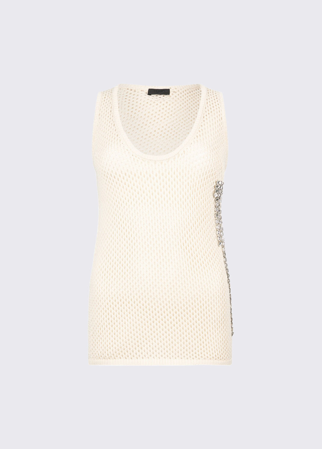 Top in rete con castoni gioiello bianco Liu Jo - large image number 6