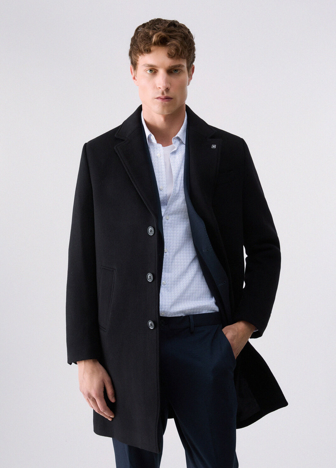 Wool and Cashmere Coat black Liu Jo - large image number 0