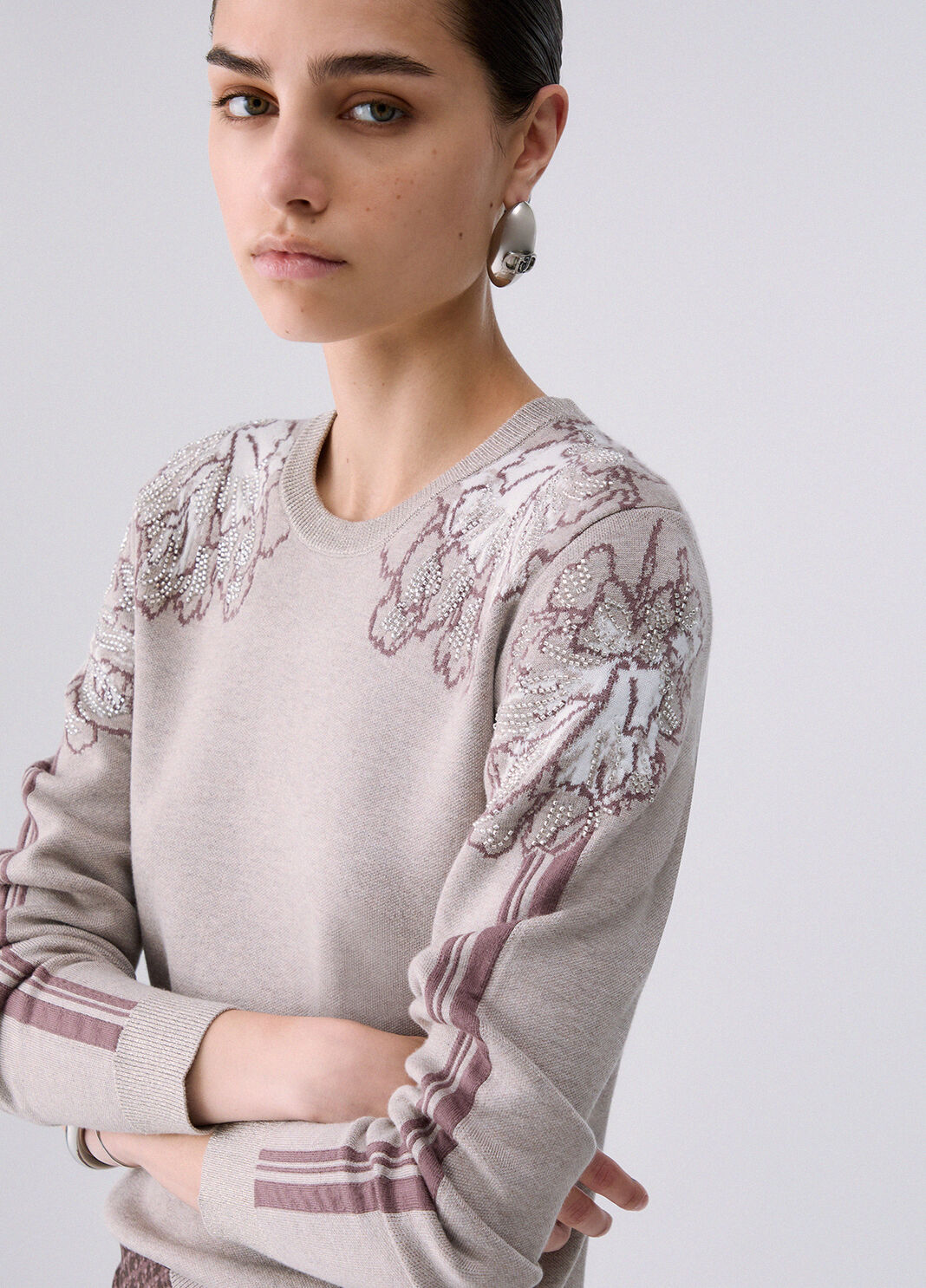 Jacquard Sweater beige Liu Jo - large image number 4
