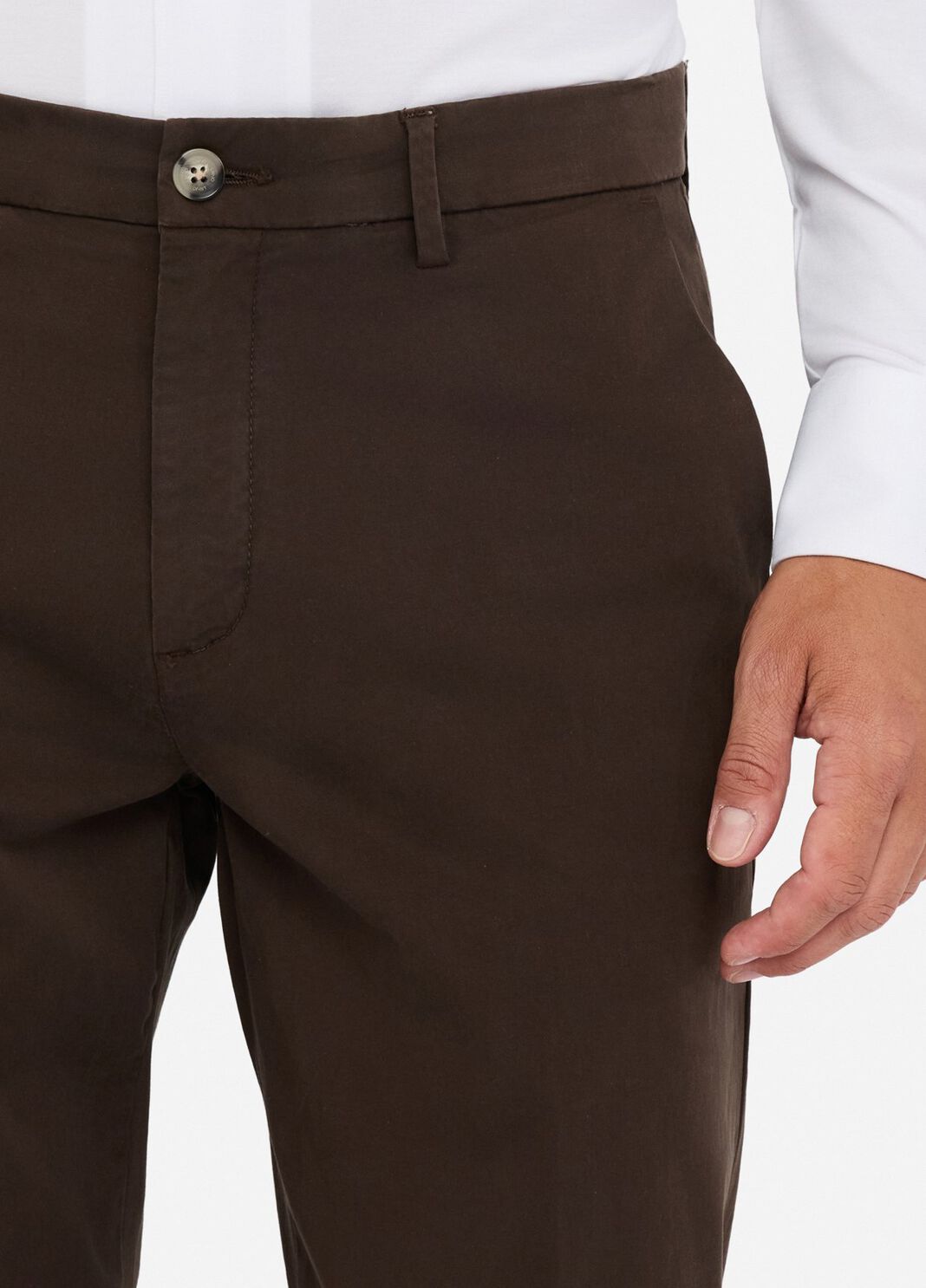 Chino trousers dark chocolate brown Liu Jo - large image number 4