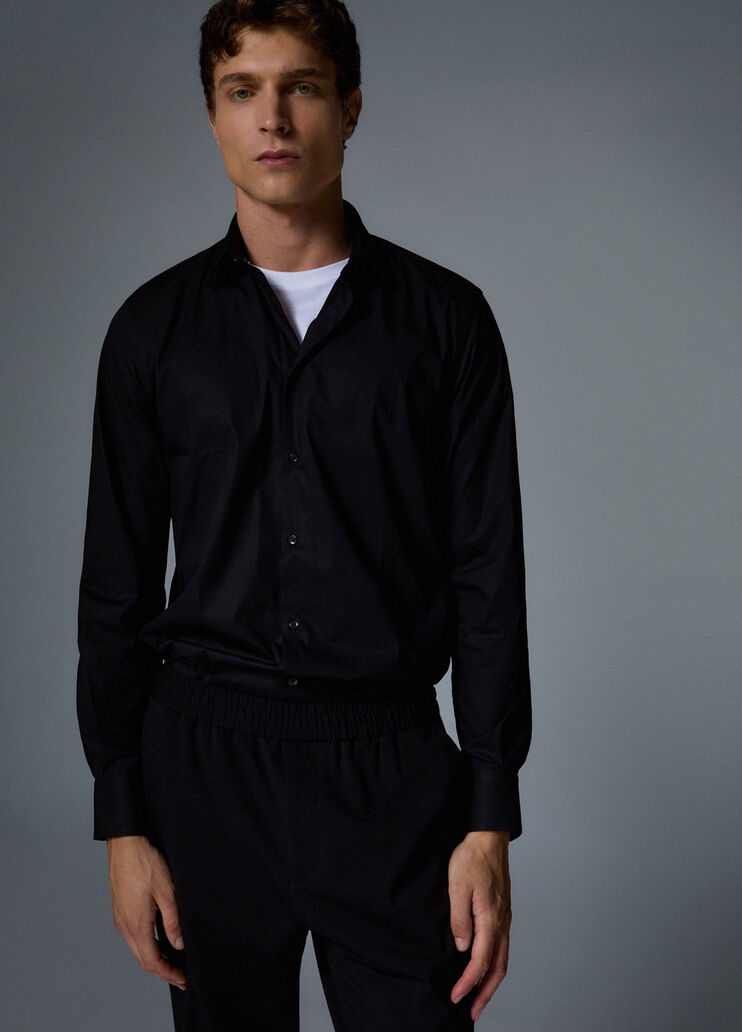 Chemise Slim Fit en Popeline noir Liu Jo - medium