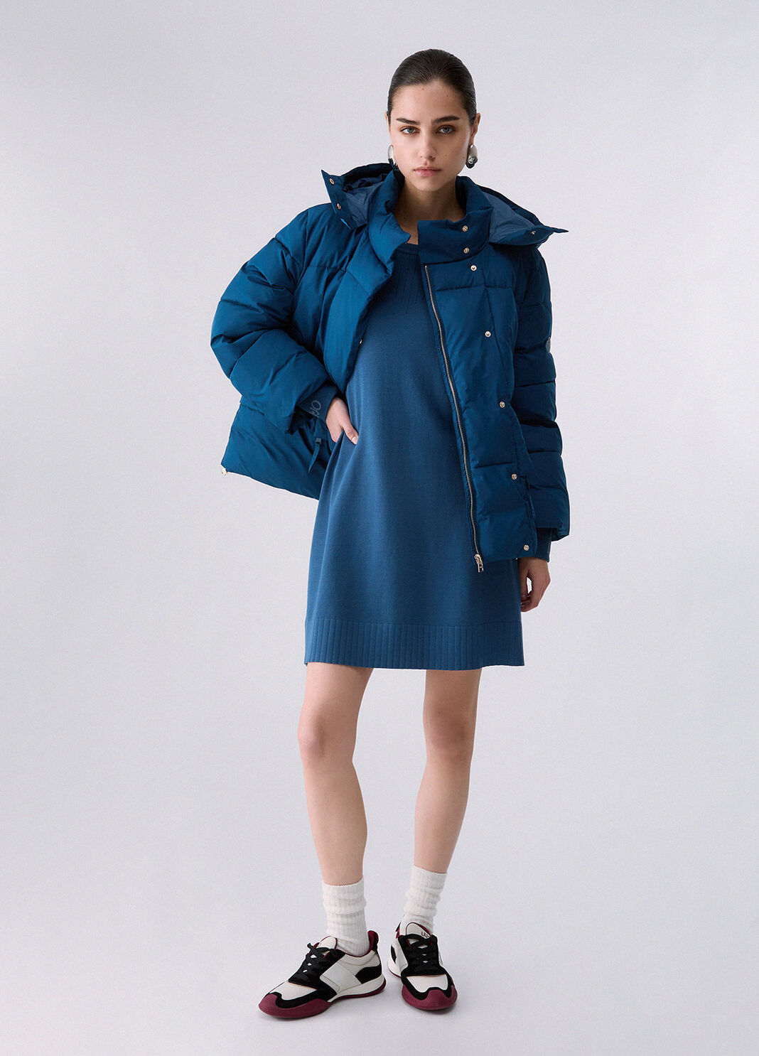 Oversized jacket with hood blue Liu Jo - large image number 5