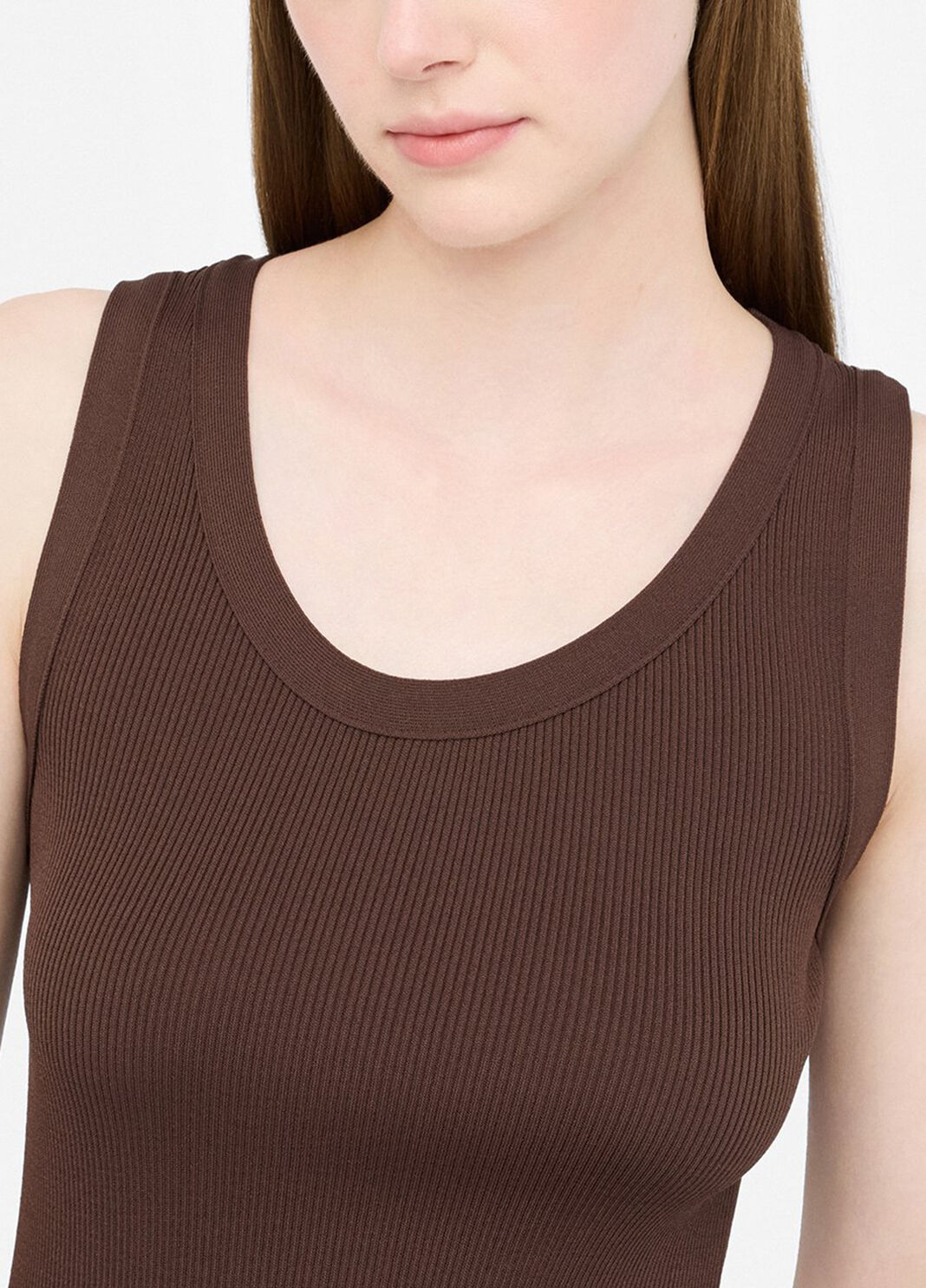 Asymmetrisches Kleid mit Volant Dunkelbraun Liu Jo - large image number 2