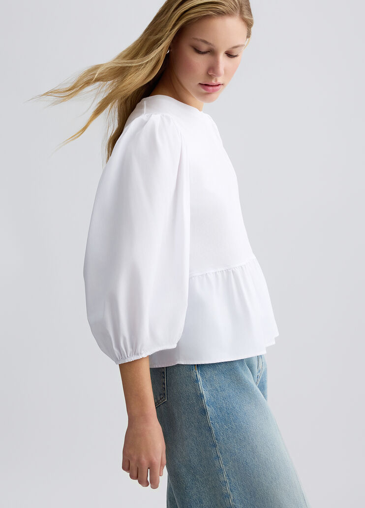 Poplin blouse white Liu Jo - large image number 3 Poplin blouse white Liu Jo - large image number 3