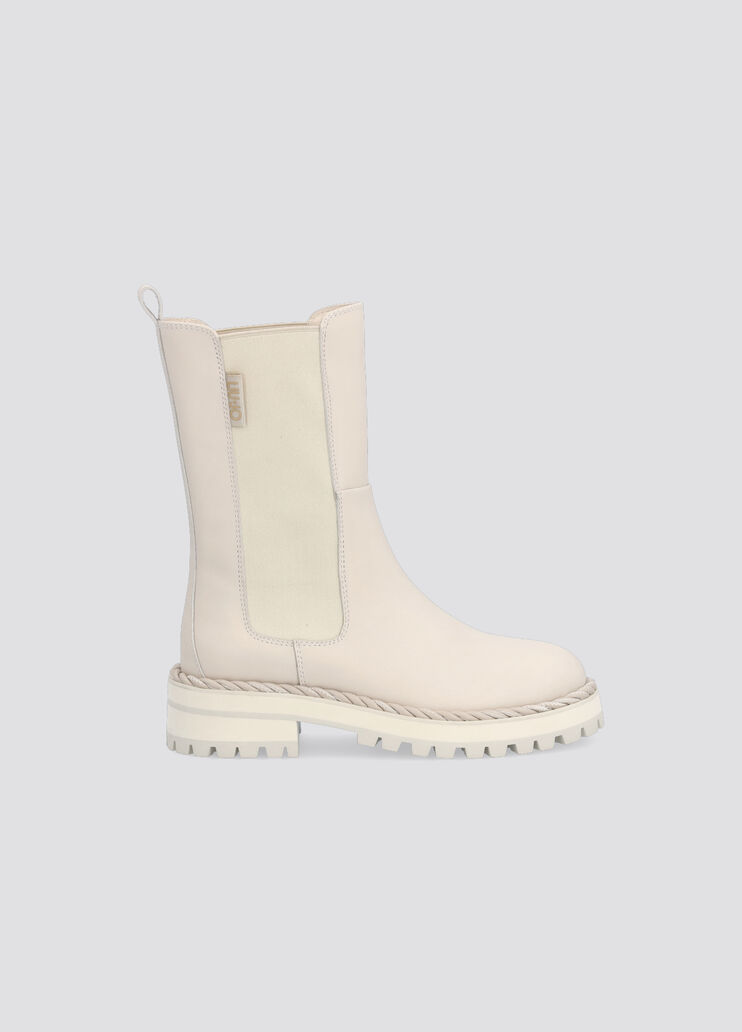 Leather ankle boots milk Liu Jo - large image number 0 Leather ankle boots milk Liu Jo - large image number 0