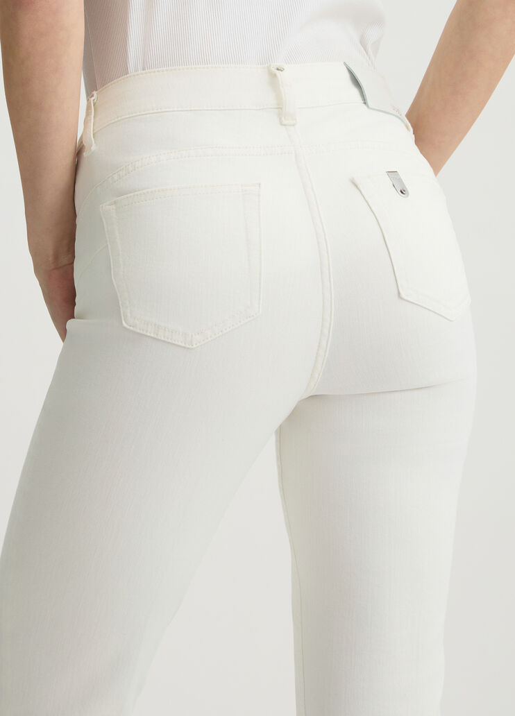 White high-rise bootcut trousers white wool Liu Jo - large image number 4