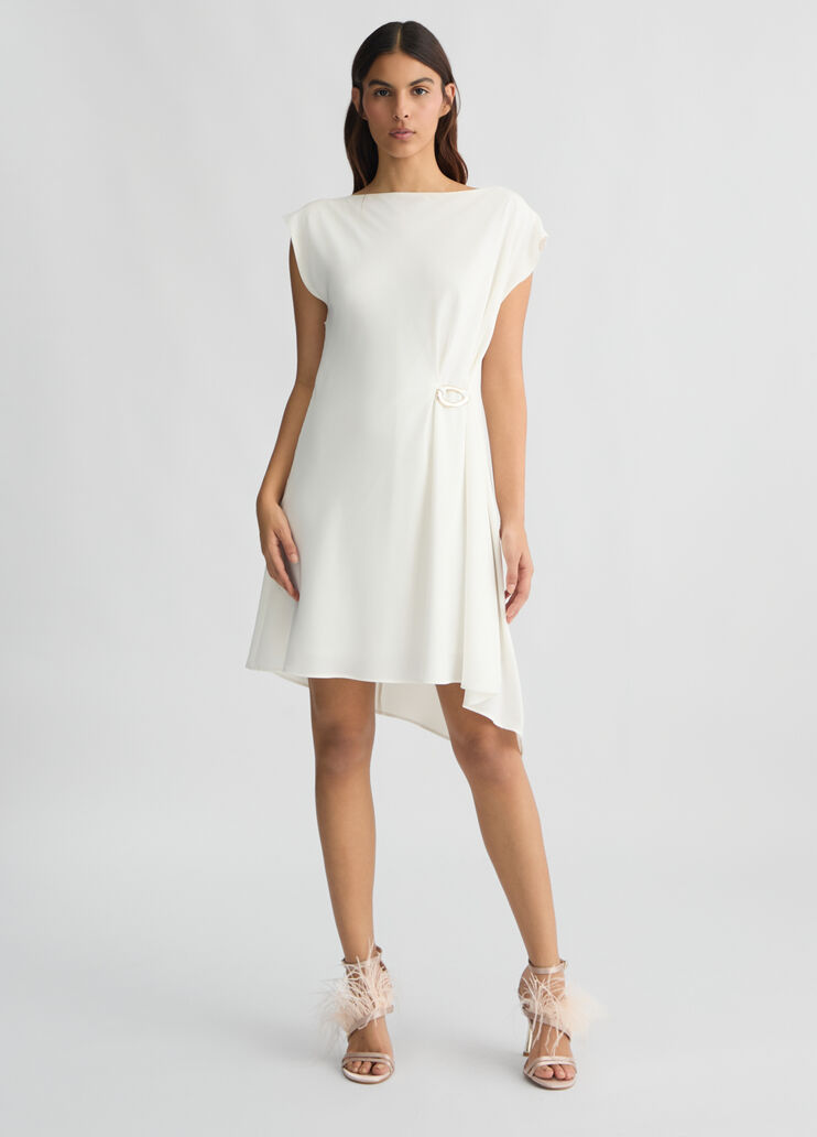Short white dress with draping white Liu Jo - large image number 0 Short white dress with draping white Liu Jo - large image number 0