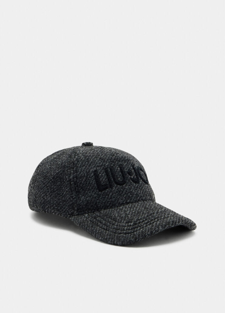 Basecap aus Wolle mit Logo Schwarz Liu Jo - medium Basecap aus Wolle mit Logo Schwarz Liu Jo - medium